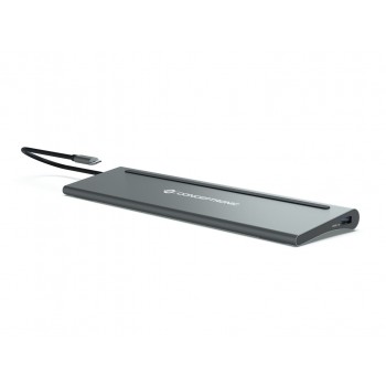 Conceptronic DONN17G laptop dock/port replicator Wired USB 3.2 Gen 1 (3.1 Gen 1) Type-C Grey