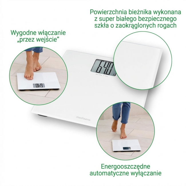 Medisana PS 470 Rectangle White Electronic personal scale