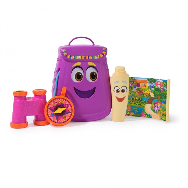 Dora, My Adventure Backpack, with Explorer Accessories A Retractable Map, Toy Binoculars & Compass, Kids Toys for Girls & Boys Ages 3 and Up