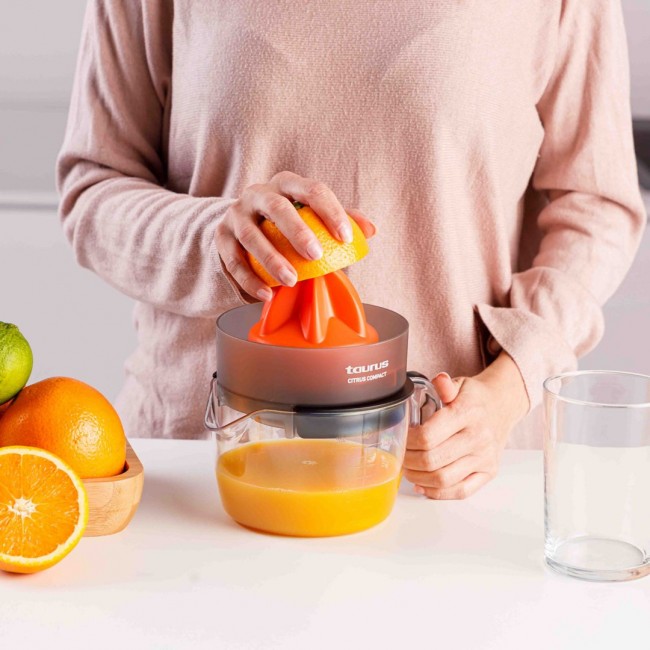 Taurus CITRUS COMPACT Hand juicer 30 W Black, Orange, Transparent