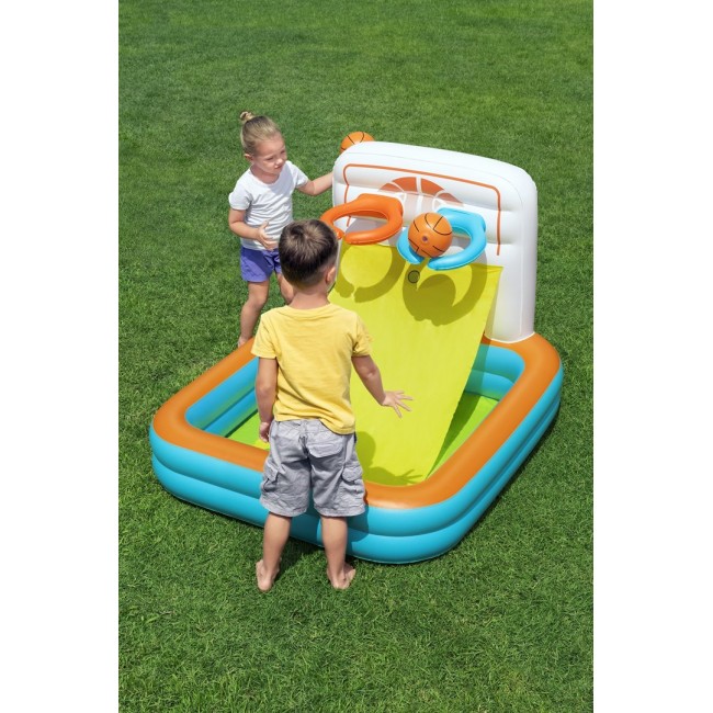 Bestway Kick N Swish 3-in-1 Multi-Use Inflatable Ball Pit with 18 Play Balls