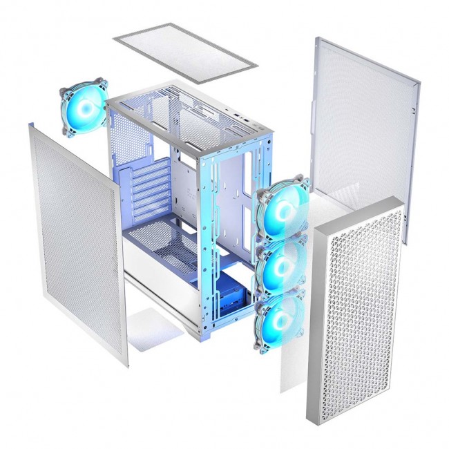 Logic DART PRO ARGB MIDI USB-C PC Case White