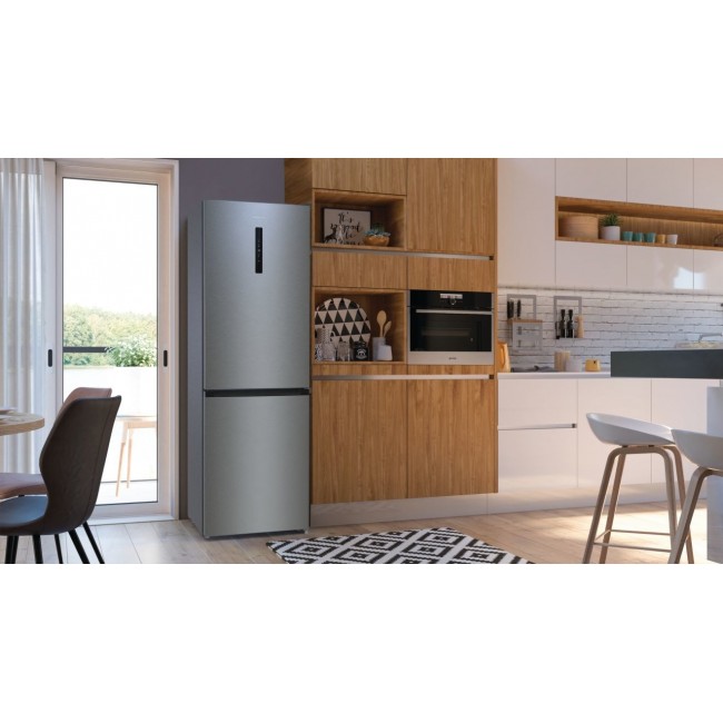 Gorenje NRK6192AXL4 fridge-freezer Freestanding 300 L E Grey