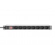 Digitus Socket strip with aluminum profile and switch, 8-way CEE 7/5, 2 m cable safety plug with grounding contact