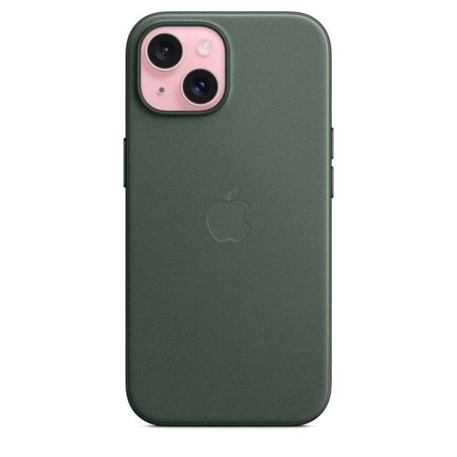 Apple iPhone 15 FineWoven Case with MagSafe - Evergreen Apple iPhone 15 FineWoven Case with MagSafe - Evergreen