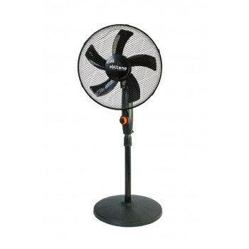 VOLTENO FLOOR FAN BLACK 40cm ROUND BASE