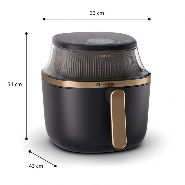 Philips 3000 series NA332/00 fryer Single 6.2 L Stand-alone 1700 W Hot air fryer Black Philips 3000 series NA332/00 fryer Single 6.2 L Stand-alone 1700 W Hot air fryer Black