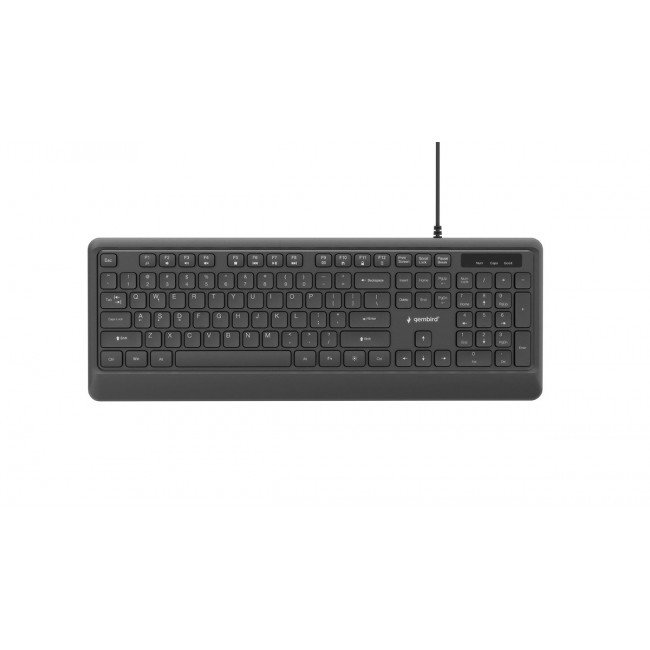 Gembird KB-UML-04 Slim wired backlight keyboard, black, US layout