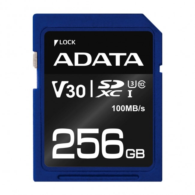 ADATA ASDX256GUI3V30S-R memory card 256 GB SDXC UHS-I Class 10 ADATA ASDX256GUI3V30S-R memory card 256 GB SDXC UHS-I Class 10
