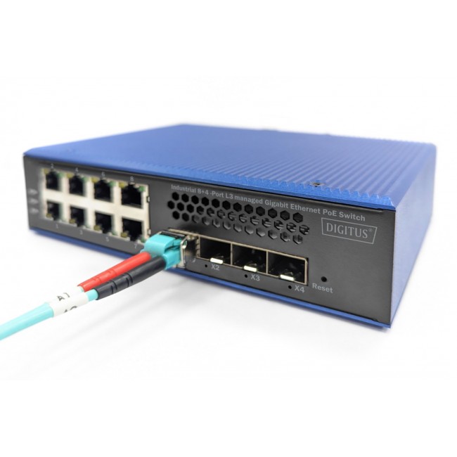 Digitus Industrial 8 + 4 10G uplink port L3 managed Gigabit Ethernet PoE switch