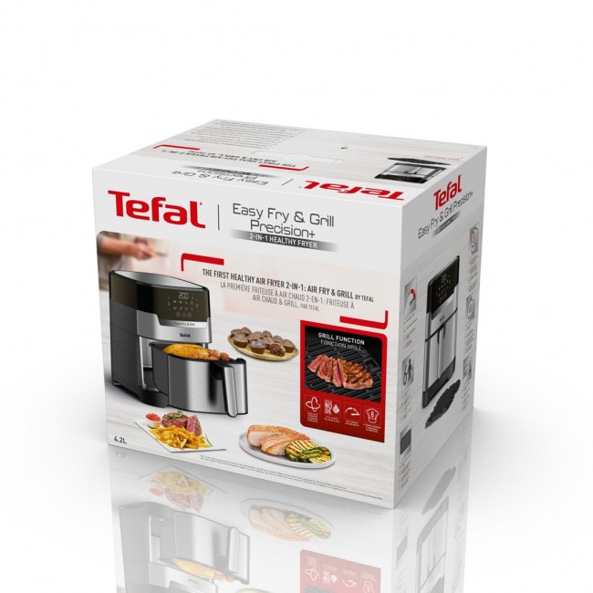 Tefal Easy Fry & Grill EY505D Single 4.2 L Stand-alone 1550 W Hot air fryer Stainless steel Tefal Easy Fry & Grill EY505D Single 4.2 L Stand-alone 1550 W Hot air fryer Stainless steel