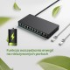 Extralink PoE Switch CERES 8x 100Mb/s PoE/PoE+, 2x RJ45 Uplink 100Mb/s, 96W