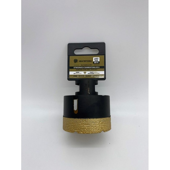 KORONA DIAMENTOWA M14 60mm WIERCENIE NA SUCHO /INDIAN PROFESSIONAL
