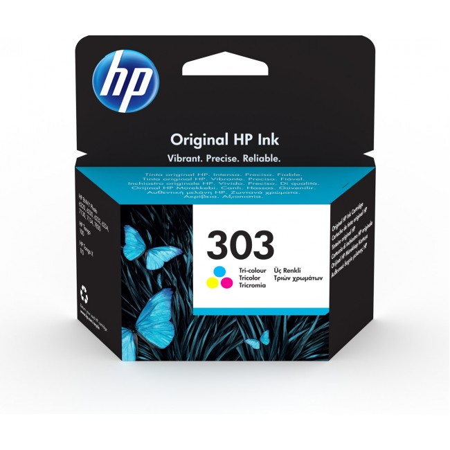 HP 303 - farve (cyan, magenta, gul) -