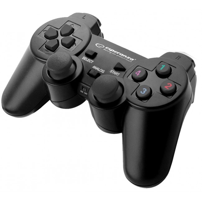 Esperanza EGG108K Gaming Controller Black USB 2.0 Gamepad Analogue / Digital PC, Playstation 3 Esperanza EGG108K Gaming Controller Black USB 2.0 Gamepad Analogue / Digital PC, Playstation 3