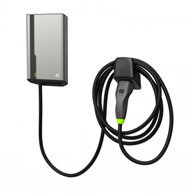 Green Cell GC EVGC021B2250 - Wallbox, 3,6 - 22 KW, 5 m, NFC Grey Aluminium Wall Built-in display LED Green Cell GC EVGC021B2250 - Wallbox, 3,6 - 22 KW, 5 m, NFC Grey Aluminium Wall Built-in display LED