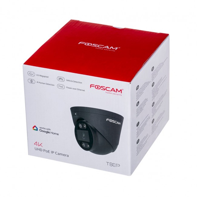 FOSCAM T8EP 8MP POE IP Camera Black FOSCAM T8EP 8MP POE IP Camera Black