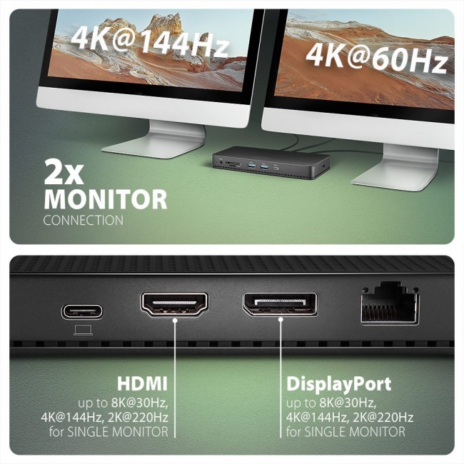 Axagon HMC-U4 laptop dock/port replicator Wired USB4 Black Axagon HMC-U4 laptop dock/port replicator Wired USB4 Black