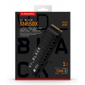 Western Digital Black WD_BLACK SN850X NVMe SSD POWERED BY SANDISK 1 TB, [With Heatsink]