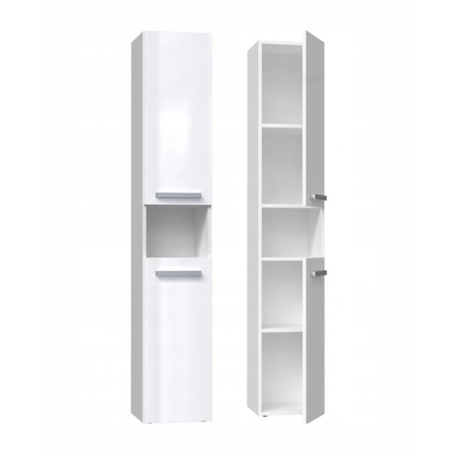Bathroom cabinet NEL I 31x30x174 cm, white, glossy Bathroom cabinet NEL I 31x30x174 cm, white, glossy