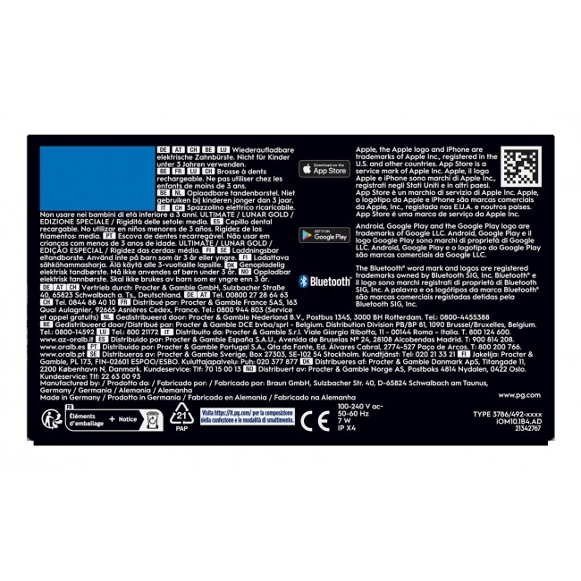 Oral-B iO Series 10 17398125 electric toothbrush Adult Oscillating toothbrush Black