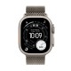 Apple Watch Ultra 3 GPS + Cellular 49mm Natural Titanium Case with Natural Titanium Milanese Loop - Medium