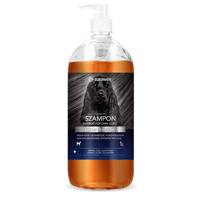 EUROWET Dark coat - shampoo for dogs - 1l