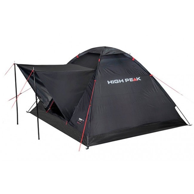 High Peak Beaver 3 Black, Red Pyramid tent 10320