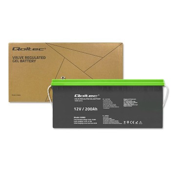 Qoltec 53083 Gel battery | 12V | 200AH