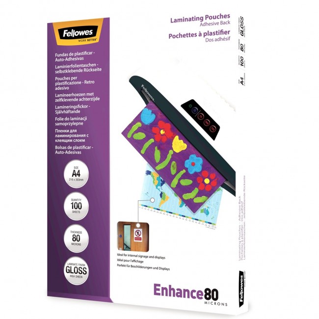 Fellowes Lamination film self-adhesive A4 80 mic. 100 pcs.