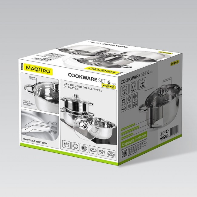 Maestro MR-2020-6XL A set of pots of 6 elements