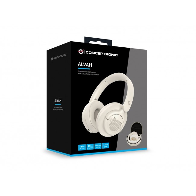 Conceptronic ALVAH02C Bluetooth Stereo Headset with Active Noise Cancellation Conceptronic ALVAH02C Bluetooth Stereo Headset with Active Noise Cancellation