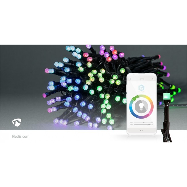 Nedis WIFILX01C168 decoration lighting Light decoration chain 168 bulb(s) LED 5.35 W G Nedis WIFILX01C168 decoration lighting Light decoration chain 168 bulb(s) LED 5.35 W G