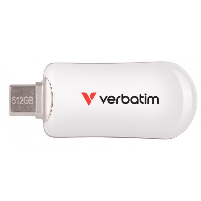 USB Flash Drive Verbatim Plectra 512 GB White USB Flash Drive Verbatim Plectra 512 GB White