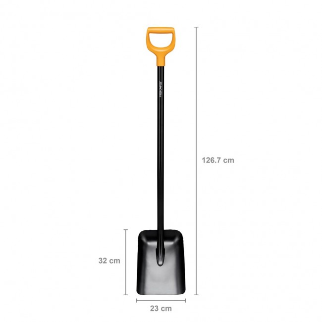 FISKARS SOLID METAL SHOVEL WITH D-SHAPED HANDLE