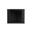 Lanberg 19'' wall-mounted installation cabinet 9U 600x450mm black (glass door)