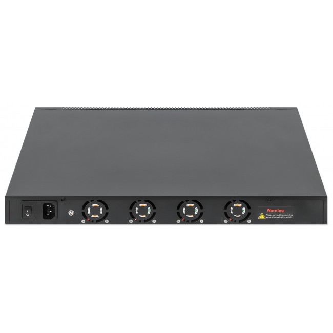 Intellinet 54-Port L3 Fully Managed PoE+ Switch with 48 Gigabit Ethernet Ports and 6 SFP+ Uplinks Intellinet 54-Port L3 Fully Managed PoE+ Switch with 48 Gigabit Ethernet Ports and 6 SFP+ Uplinks