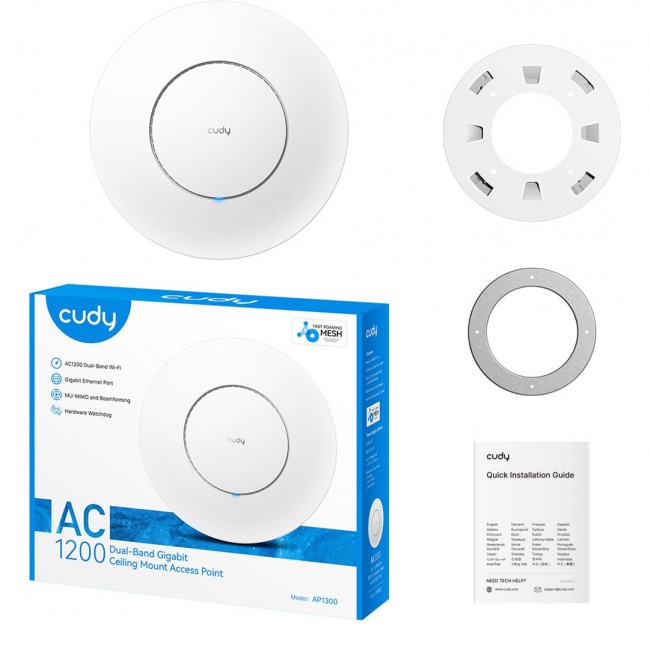 Cudy AC1300 White Power over Ethernet (PoE)