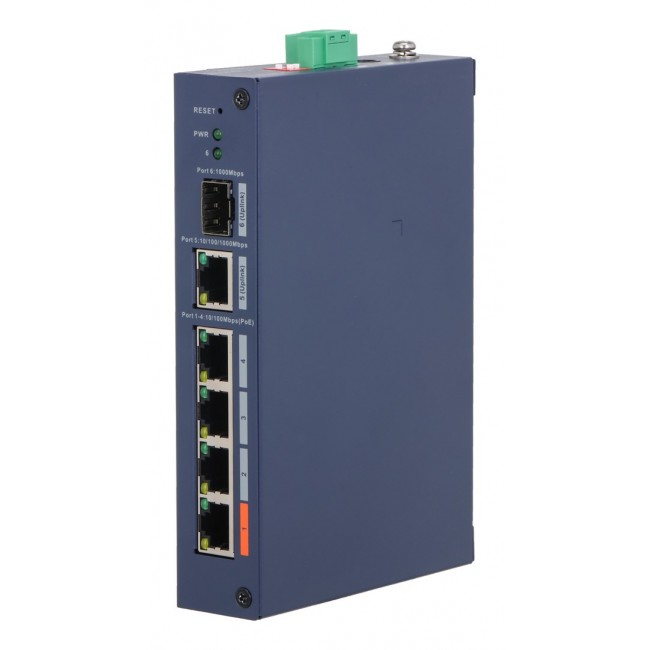 Dahua Technology 6-Port Cloud Managed Hardened Switch with 4-Port PoE