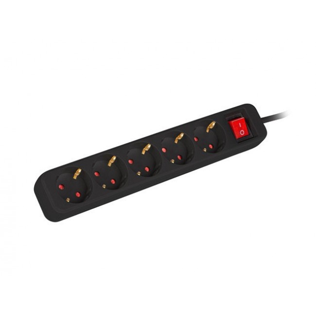 Lanberg PS1-05F-0150-BK power extension 1.5 m 5 AC outlet(s) Indoor Black