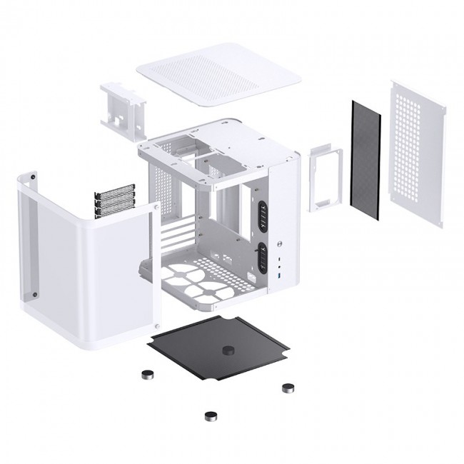 Jonsbo TK-1 2.0 Micro-ATX Case, Tempered Glass - white Jonsbo TK-1 2.0 Micro-ATX Case, Tempered Glass - white