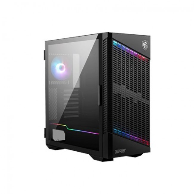 MSI MPG VELOX 100P AIRFLOW Mid Tower Gaming Computer Case 'Black, 3x 120mm Fan + 1x 120mm ARGB Fan, ARGB light strip, USB Type-C, 1x Tempered Glass, Center, E-ATX, ATX, mATX, mini-ITX' MSI MPG VELOX 100P AIRFLOW Mid Tower Gaming Computer Case 'Black, 3x 120mm Fan + 1x 120mm ARGB Fan, ARGB light strip, USB Type-C, 1x Tempered Glass, Center, E-ATX, ATX, mATX, mini-ITX'