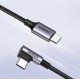 Ugreen USB-C (straight) / USB-C (angled) PD QC 60W 3A 0.5m US255 (grey)
