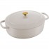 BALLARINI BELLAMONTE Cast iron pot oval 7.5 ltr, ivory