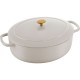 BALLARINI BELLAMONTE Cast iron pot oval 7.5 ltr, ivory BALLARINI BELLAMONTE Cast iron pot oval 7.5 ltr, ivory
