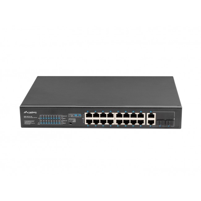Lanberg RSFE-16P-2C-150 network switch Unmanaged Gigabit Ethernet (10/100/1000) Power over Ethernet (PoE) 1U Black