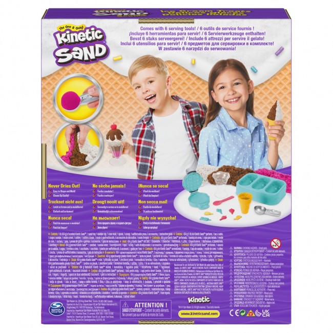 Kinetic Sand Scents, Ice Cream Treats Playset with 3 Colors Scented Play Sand & 6 Tools, Sensory Toys for Kids Ages 3 and up Kinetic Sand Scents, Ice Cream Treats Playset with 3 Colors Scented Play Sand & 6 Tools, Sensory Toys for Kids Ages 3 and up