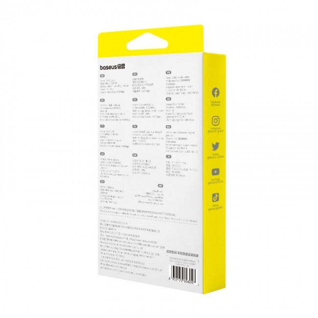 Baseus Fish-Eye USB C to USB C fast charging cable 1 m 100 W Black Baseus Fish-Eye USB C to USB C fast charging cable 1 m 100 W Black