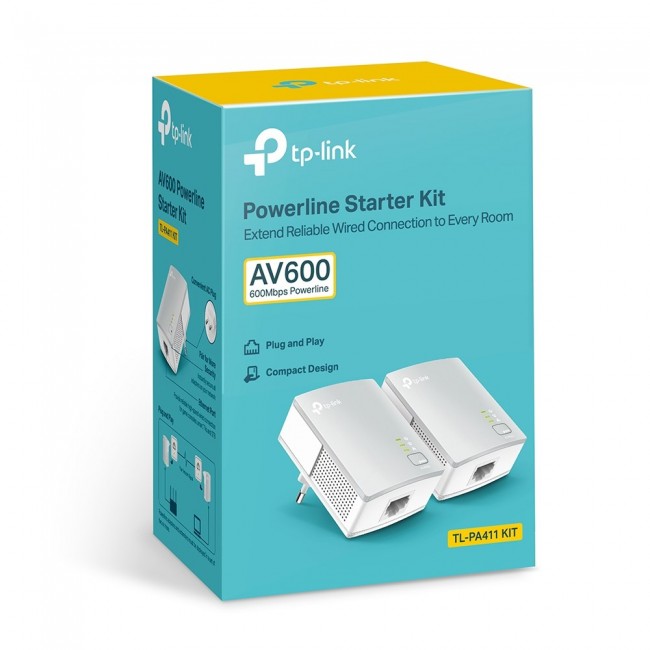 TP-Link PA411KIT 500 Mbps Wired LAN White 2 pcs TP-Link PA411KIT 500 Mbps Wired LAN White 2 pcs