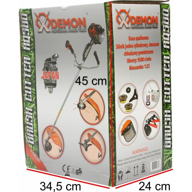 Petrol grass trimmer with line DEMON RQ580